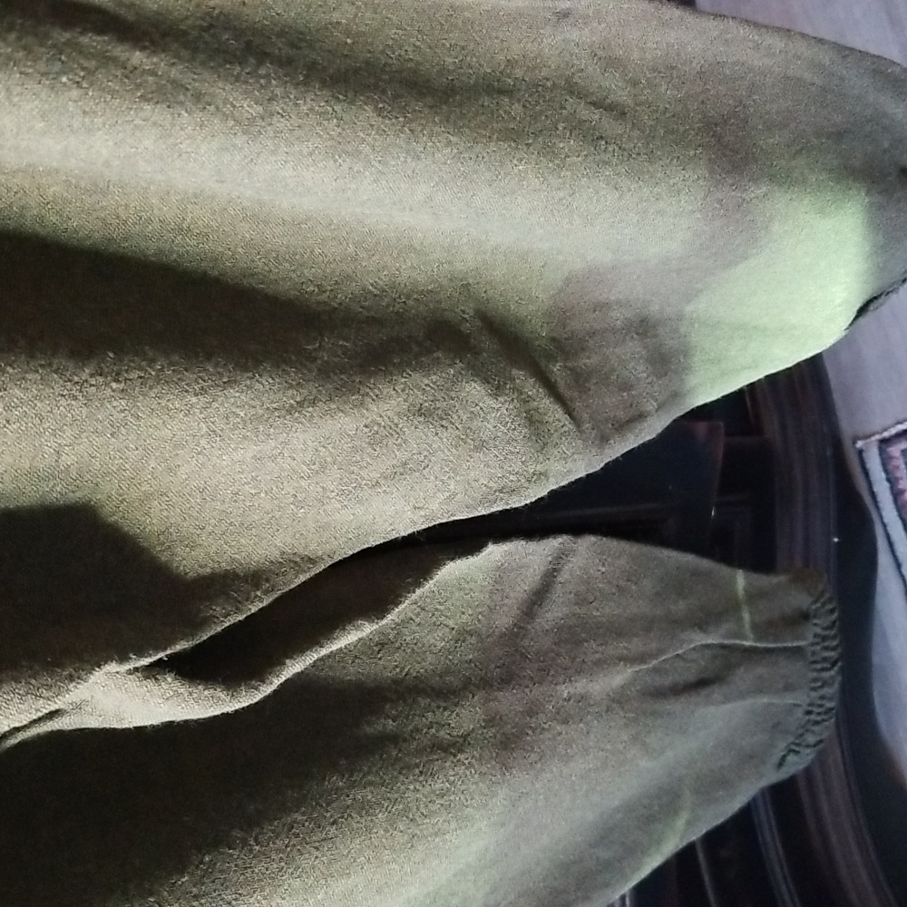 Zara Basic Olive Pants Size 30 Large - image 3